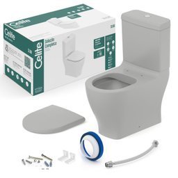 Kit Vaso Sanitário com Caixa Acoplada e Assento Soft Close Slim Celite - 4