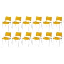 Ver imagem 2 de Cadeira Iso Base Branco Igreja, Escola, Escritório - Amarelo Kit 12 Peças