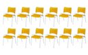Ver imagem 2 de Cadeira Iso Base Branco Igreja, Escola, Escritório - Amarelo Kit 12 Peças