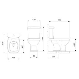 Kit Vaso Sanitário com Caixa Acoplada e Assento Soft Close Fit Plus Celite - 5