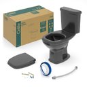 Ver imagem 5 de Kit Vaso Sanitário com Caixa Acoplada e Assento Soft Close Fit Plus Celite Preto/Brilhante