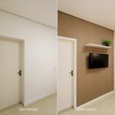 Ver imagem 3 de Painel Ripado Laminado de Eva Autocolante Flexível 10 Metros Carvalho