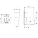 Ver mais imagens de Kit Vaso Sanitário Rimless com Caixa Acoplada Smart Clean® Harpic e Assento Soft Close Vip Celite Branco