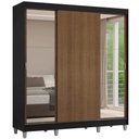 Ver imagem 3 de Guarda-Roupa Casal com Pés 3 Portas de Correr com Espelhos Reno Madesa