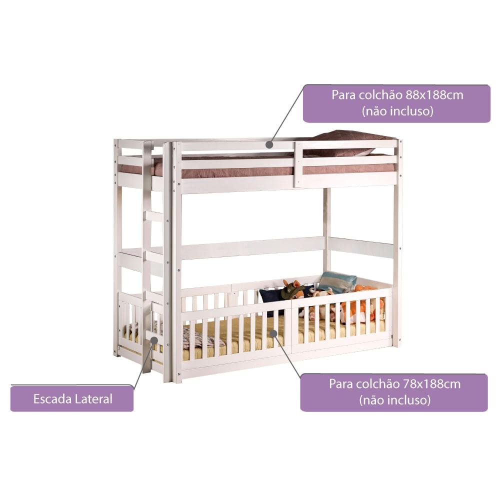 Beliche Montessoriana Prime Iii com Grade Rn Branco - Casatema - 3