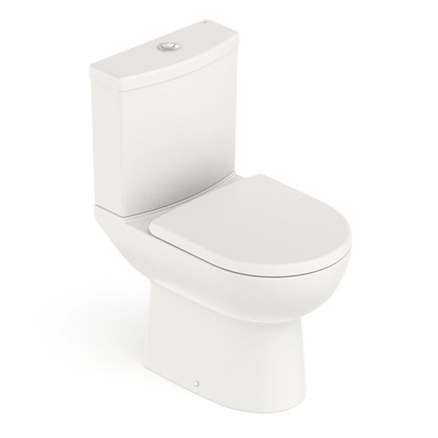 Kit Vaso Sanitário com Caixa Acoplada e Assento Soft Close Smart Celite Bege/Pergamon