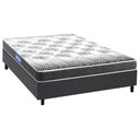 Ver imagem 1 de Cama Box Casal: Colchão Espuma Probel Guarda Costas Resistente + Base CRC Courano Gray(138x188)