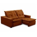 Ver imagem 2 de Sofa Retratil Reclinavel 2 Lugares 1,80m Atlantis Veludo Terracota Lansofbr