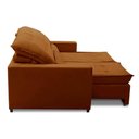 Ver imagem 5 de Sofa Retratil Reclinavel 2 Lugares 1,80m Atlantis Veludo Terracota Lansofbr
