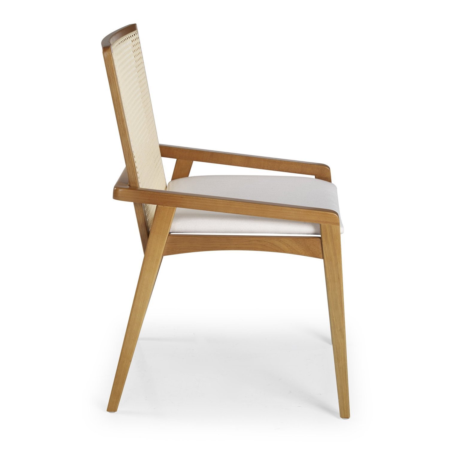 Conjunto 2 Cadeiras Madeira Maciça Encosto em Tela Assento Estofado Siena Móveis Clement - 4