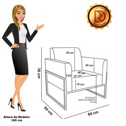 Sofá Namoradeira com 2 Poltronas Base Industrial Alta Preto Marisa Corano D03 - D'rossi Drossi Nozes - 8