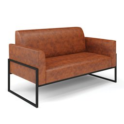 Sofá Namoradeira com 2 Poltronas Base Industrial Alta Preto Marisa Corano D03 - D'rossi Drossi Nozes - 3
