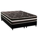 Ver imagem 1 de Cama Box Queen: Colchão Ortopédico Paropas D28 / Master Ag80 Black Double Face 25 + Base Crc Suede