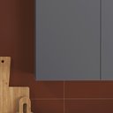 Ver imagem 4 de Armário Aéreo Suspenso 3 Portas 2 Prateleiras Multiuso Parede Cozinha Lavanderia - Cinza - RPM M