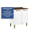 Ver imagem 2 de Balcão de Cozinha Bella 1 Porta C/ Tampo 80cm Branco - Bertolini