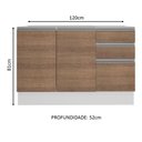 Ver imagem 3 de Balcão de Pia Acordes Glamy 120cm MDF 3 Portas Rustic Madesa