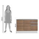 Ver imagem 2 de Balcão de Pia Acordes Glamy 120cm MDF 3 Portas Rustic Madesa