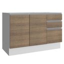 Ver imagem 1 de Balcão de Pia Acordes Glamy 120cm MDF 3 Portas Rustic Madesa