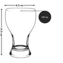 Ver imagem 3 de Jogo de 6 Copos Cerveja Brahma Vidro 430ml Transparente Restaurante Bar Kit Black