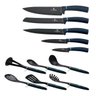 Jogo Facas Utensílios Suporte 12pçs Aquamarine Berlinger Haus Utensílios Cozinha Profissional - 6