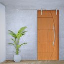 Ver imagem 2 de Porta de Correr Belissima 6 Trilho Soft Pux. Curvo Cromado 1.20 X 2.10 Lado Esquerdo – Hale