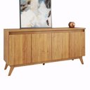 Ver imagem 2 de Buffet Aparador para Sala de Jantar 4 Portas Eifel Marrom/Mel