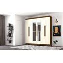 Ver imagem 5 de Guarda-roupa Elegance 6 Portas Imbuia Champanhe com Espelho 8 Pés Madeira 225x218cm