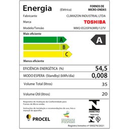 Forno Micro-ondas Smartplate com Grill 35 Litros Toshiba - 6