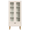 Ver imagem 1 de Cristaleira 2 Portas 180x80 Cm Pes Madeira Maciça 28105 Off White Artesano