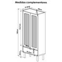 Ver imagem 4 de Cristaleira 2 Portas 180x80 Cm Pes Madeira Maciça 28105 Off White Artesano