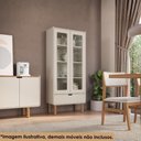 Ver imagem 7 de Cristaleira 2 Portas 180x80 Cm Pes Madeira Maciça 28105 Off White Artesano