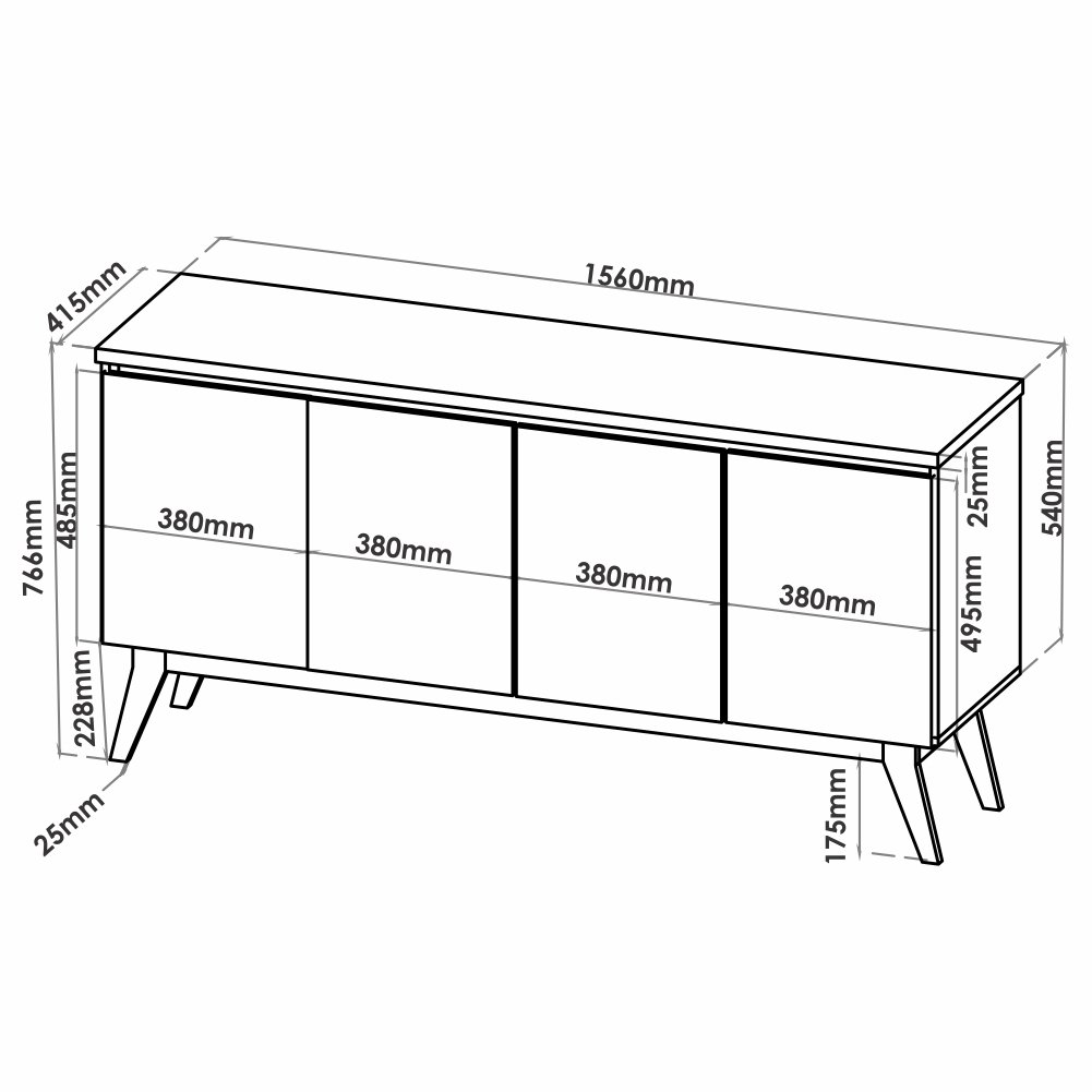 Buffet para Sala de Jantar 156 x 76,6cm Eifel  - 4