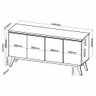 Buffet para Sala de Jantar 156 x 76,6cm Eifel  - 4