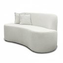 Ver imagem 3 de Sofá Minimalista Orgânico 2 Lugares Sala Bouclé:bouclé Branco
