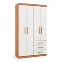 Ver imagem 2 de Guarda-Roupa Solteiro 4 Portas 3 Gavetas Advantage Freijó/ Off-White