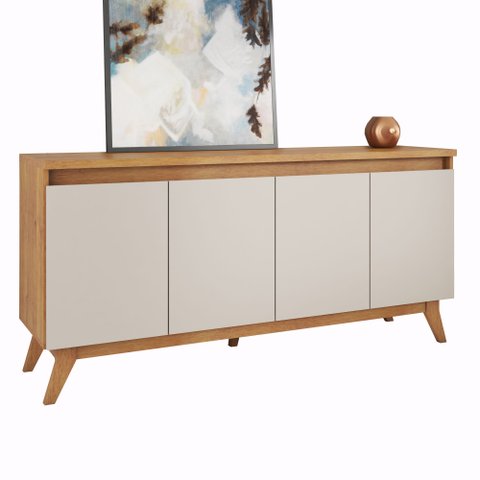 Buffet Aparador 4 Portas MDP/MDF Mel Off White 156cm Eifel