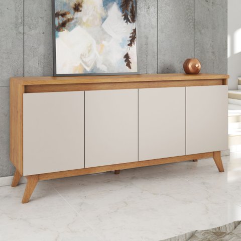 Buffet Aparador 4 Portas MDP/MDF Mel Off White 156cm Eifel