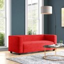 Ver imagem 1 de Sofá Namoradeira Amsterdam 1,40m Suede Vermelho - Inova Decorações