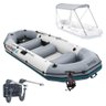 Bote Inflável Intex Mariner 4 Par Remos Bomba Capota Suporte Motor - 1