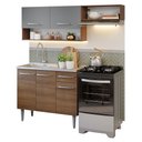 Ver imagem 3 de Armário de Cozinha Compacta 165cm com Pia Rustic/Cinza Emilly Madesa 09