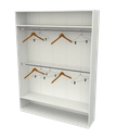 Ver imagem 1 de Armário Arara Dupla 2 Cabideiros + Prateleiras G3 Guarda Roupas Branco