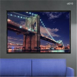 Quadro Decorativo - Ponte Brooklyn Nova Iorque Manhattan Ct010 Tela Canvas - 60x40cm - 2