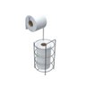 Porta Papel Higiênico de Chão em Aço - Stolf Cromado - 1