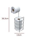 Ver imagem 2 de Porta Papel Higiênico de Chão em Aço - Stolf Cromado