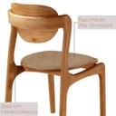 Ver imagem 5 de Conjunto Mesa de Jantar Helena Tampo Organico Laminado 4 Cadeiras Celeste Gold Natural Turim/Imbuia Marrom