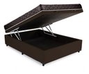Ver imagem 2 de Cama Box Casal com Baú Marrom + Colchão Molas Bonnel 1,38 X 1,88 X 24 Cm