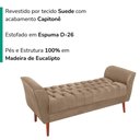 Ver imagem 5 de Recamier Capitone Pes Madeira 160 cm Grecia Suede Capuccino Mpassos