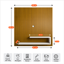 Ver mais imagens de Painel Ripado para Sala Tv até 32 Polegadas Versátil com 2 Prateleiras Quarto Mdf Off White Branco