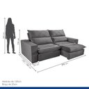 Ver imagem 7 de Sofa Retrátil e Reclinável 5 Lugares 290cm Porto Veludo 