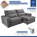 Ver imagem 3 de Sofa Retrátil e Reclinável 5 Lugares 290cm Porto Veludo 